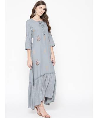 grey printed rayon kurtis 4