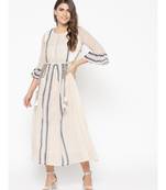 off white printed cotton kurtis