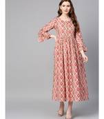 maroon printed cotton kurtis