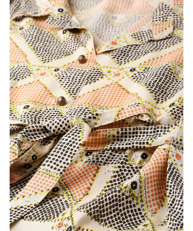 beige printed rayon kurtis