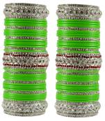 Green Crystal Bangles And Bracelets