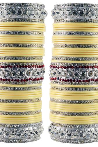 White Crystal Bangles And Bracelets