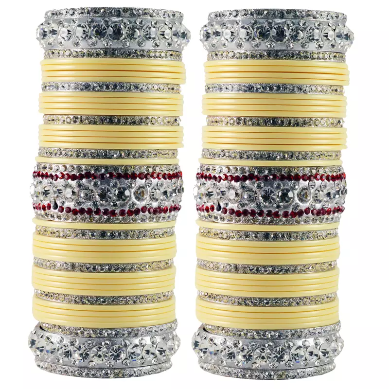 White Crystal Bangles And Bracelets