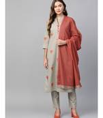 green printed cotton kurta-sets