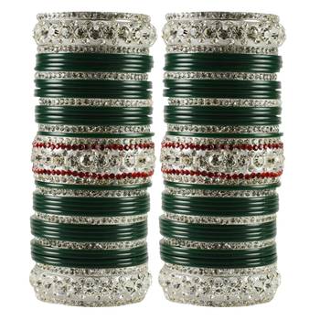 Green Crystal Bangles And Bracelets 1