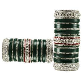 Green Crystal Bangles And Bracelets 2