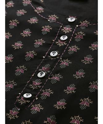 black printed cotton kurta-sets 5