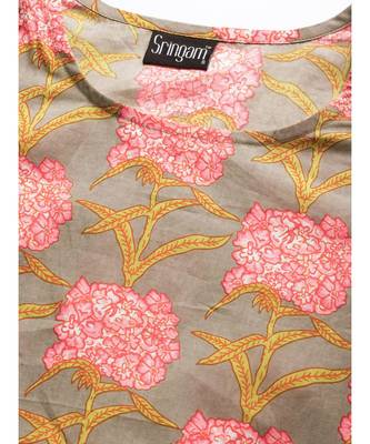 green printed cotton kurtis 2