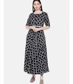 black printed rayon kurtis