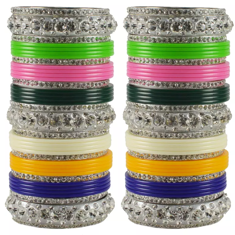 Multicolor Crystal Bangles And Bracelets