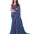 Blue printed georgette saree