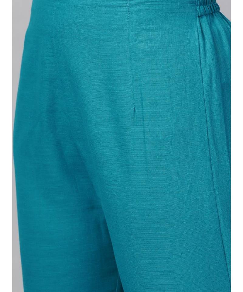 white printed cotton kurta-sets