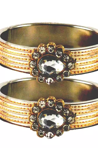 Gold Crystal Bangles And Bracelets