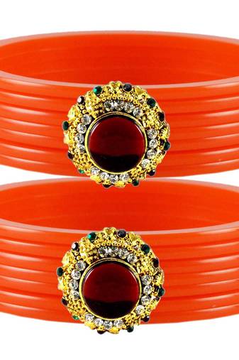 Orange Crystal Bangles And Bracelets