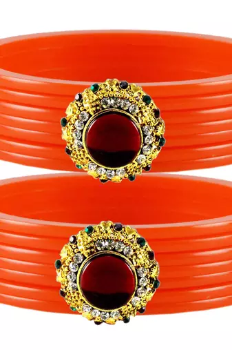 Orange Crystal Bangles And Bracelets
