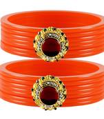 Orange Crystal Bangles And Bracelets