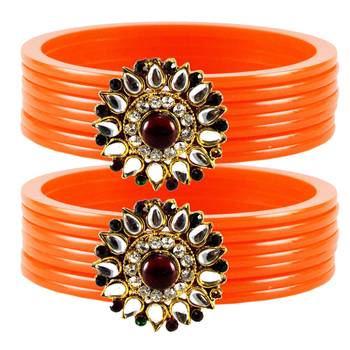 Orange Crystal Bangles And Bracelets 1