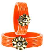 Orange Crystal Bangles And Bracelets