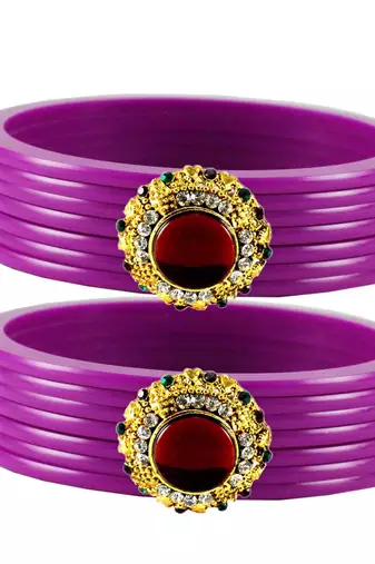 Purple Crystal Bangles And Bracelets