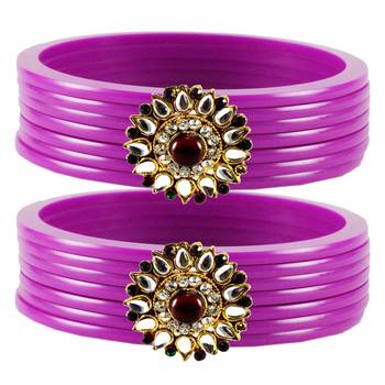 Purple Crystal Bangles And Bracelets 1