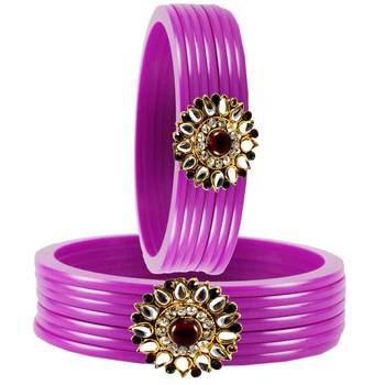 Purple Crystal Bangles And Bracelets 2