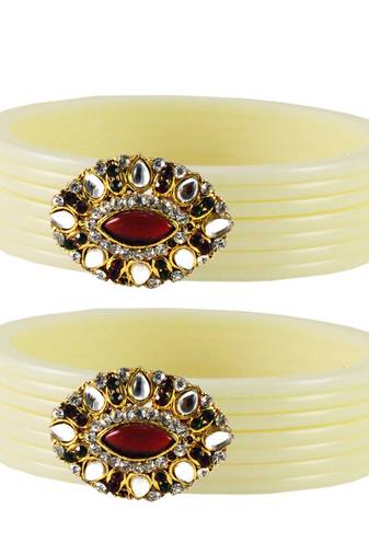 White Crystal Bangles And Bracelets