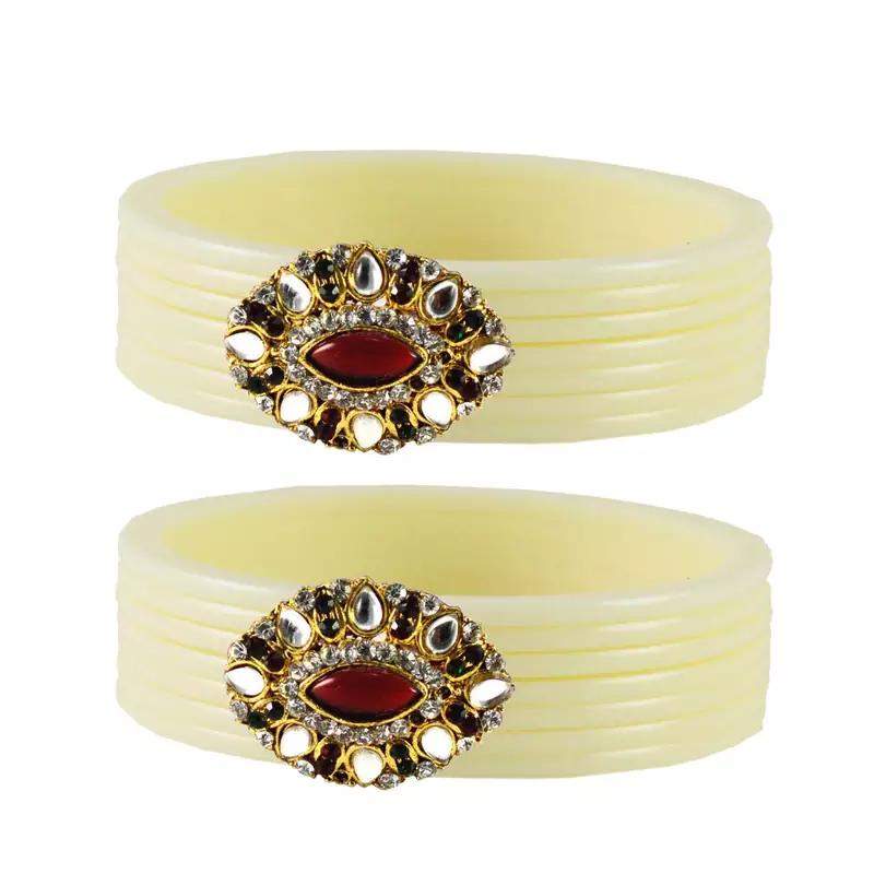 White Crystal Bangles And Bracelets