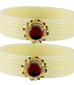 White Crystal Bangles And Bracelets