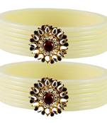 White Crystal Bangles And Bracelets