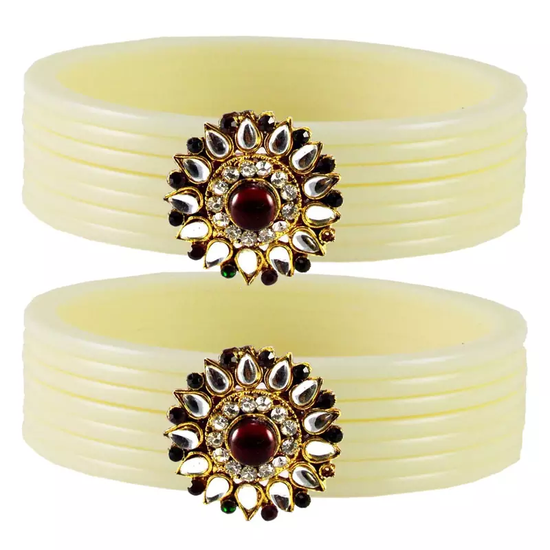 White Crystal Bangles And Bracelets