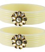 White Crystal Bangles And Bracelets