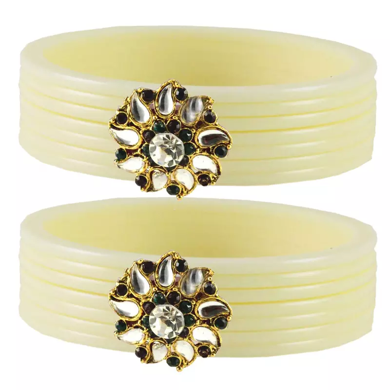 White Crystal Bangles And Bracelets