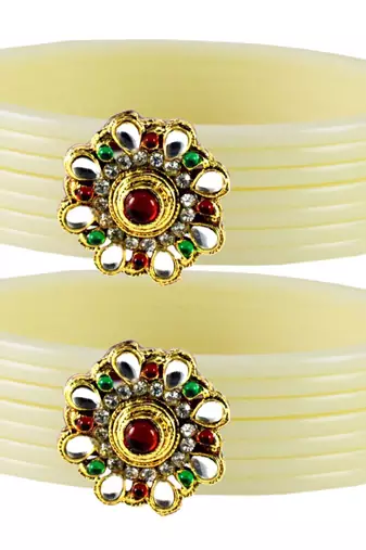 White Crystal Bangles And Bracelets