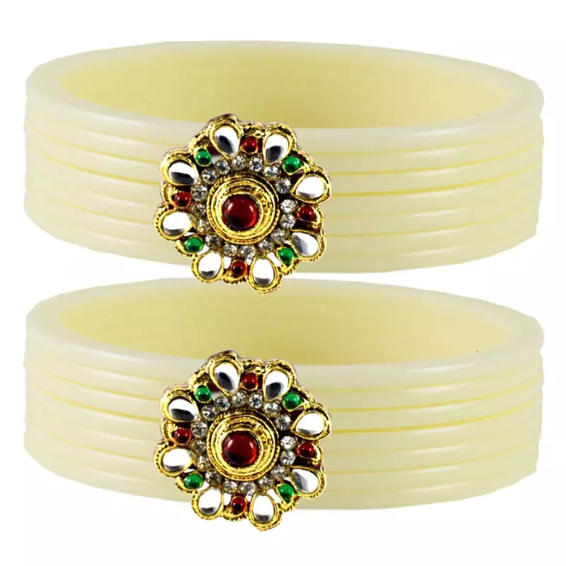 White Crystal Bangles And Bracelets