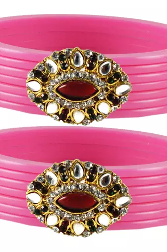 Pink Crystal Bangles And Bracelets