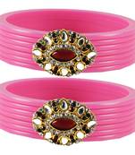 Pink Crystal Bangles And Bracelets