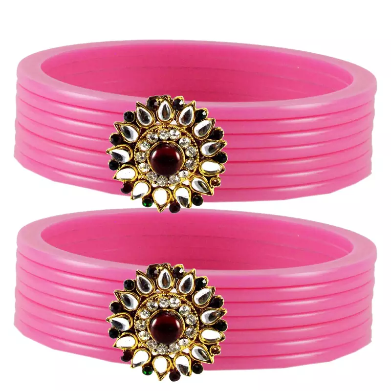 Pink Crystal Bangles And Bracelets