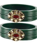 Green Crystal Bangles And Bracelets