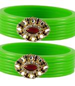 Green Crystal Bangles And Bracelets