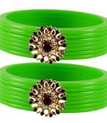Green Crystal Bangles And Bracelets