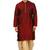 Red plain silk dhoti-kurta