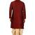 Red plain silk dhoti-kurta