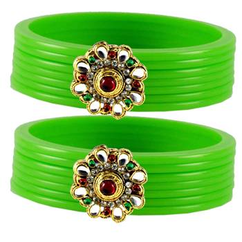 Green Crystal Bangles And Bracelets 1
