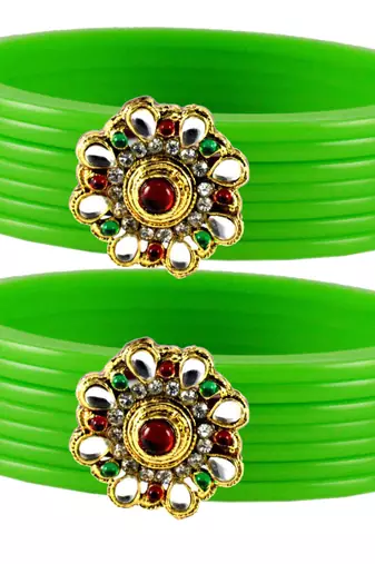 Green Crystal Bangles And Bracelets