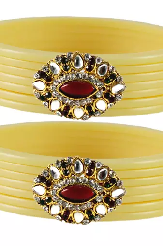 White Crystal Bangles And Bracelets
