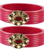 Pink Crystal Bangles And Bracelets