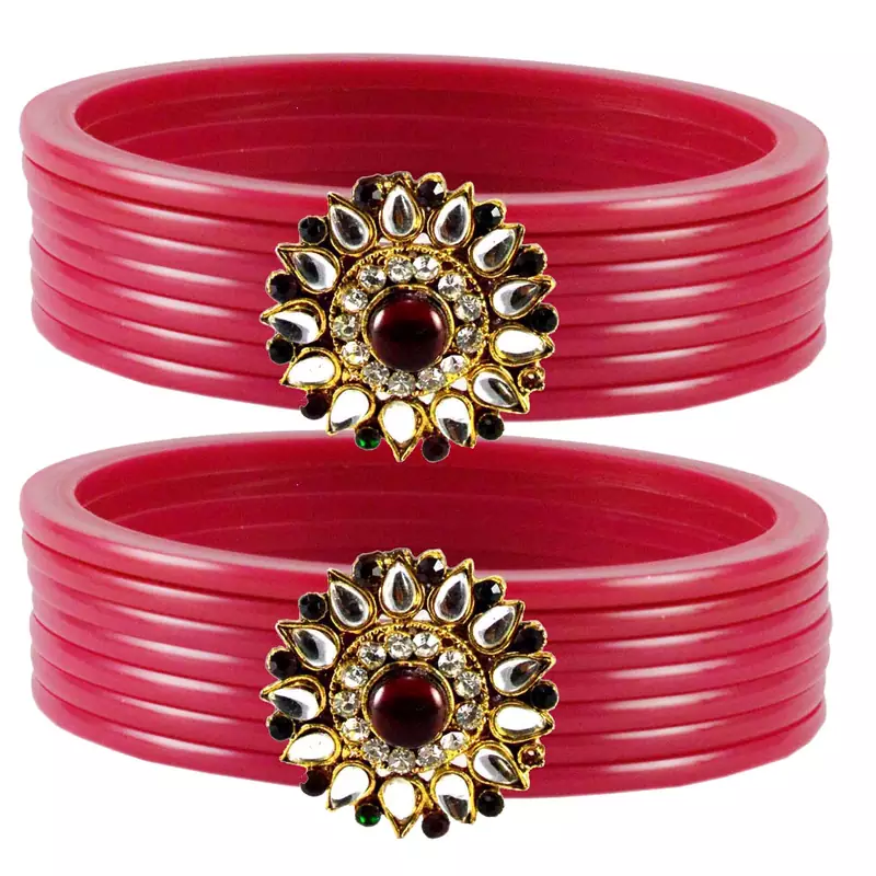 Pink Crystal Bangles And Bracelets