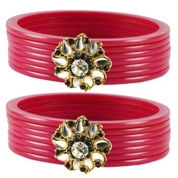 Pink Crystal Bangles And Bracelets 1