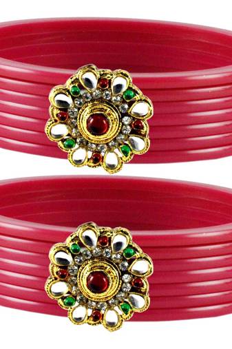 Pink Crystal Bangles And Bracelets