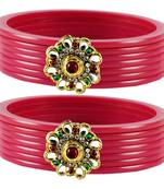 Pink Crystal Bangles And Bracelets